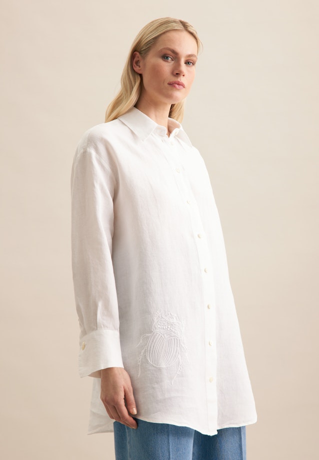 Hemdbluse Uni in White |  Seidensticker Onlineshop