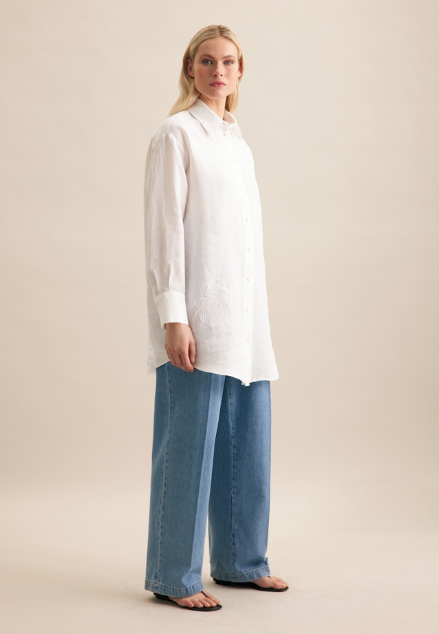 Hemdbluse Uni in White |  Seidensticker Onlineshop