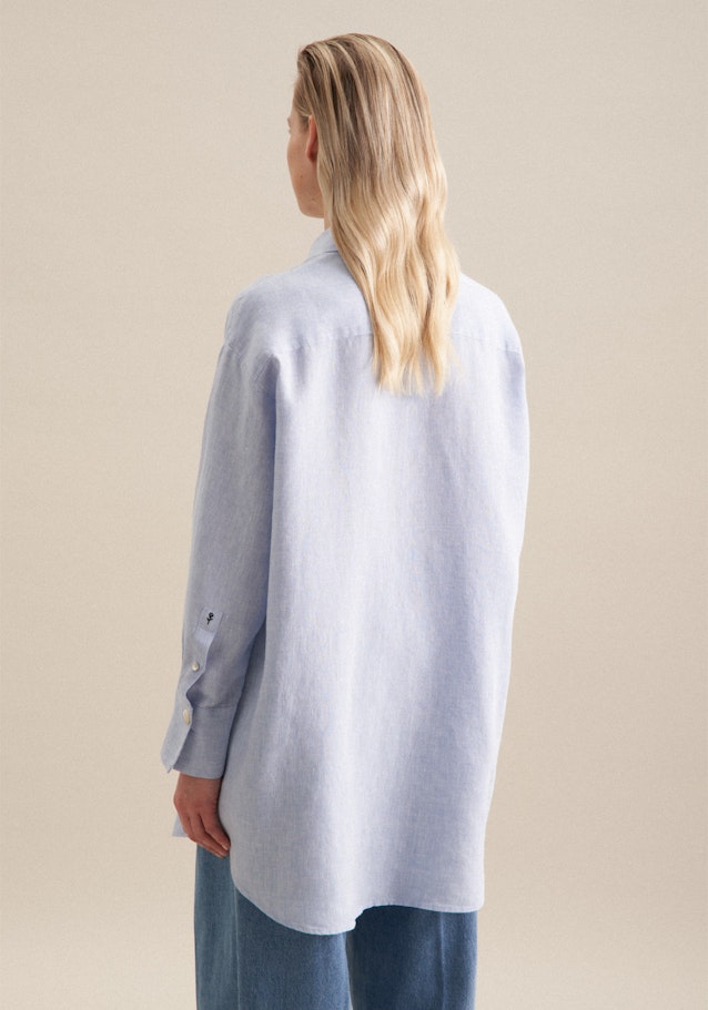 Linen Long Blouse in Medium Blue | Seidensticker Onlineshop