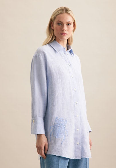 Hemdbluse Uni in Mittelblau | Seidensticker Onlineshop