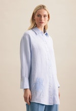 Shirt blouse Uni in Medium Blue |  Seidensticker Onlineshop