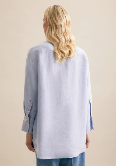 Hemdbluse Uni in Mittelblau | Seidensticker Onlineshop