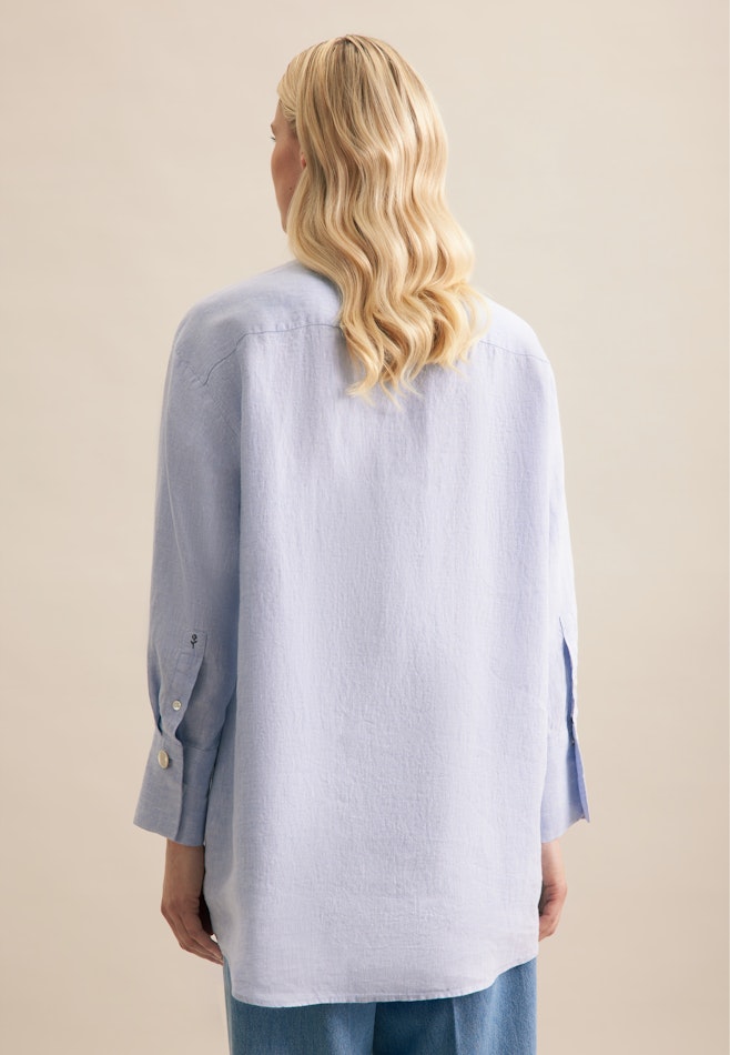 Hemdbluse Uni in Mittelblau | Seidensticker Onlineshop