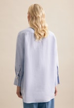 Shirt blouse Uni in Medium Blue |  Seidensticker Onlineshop