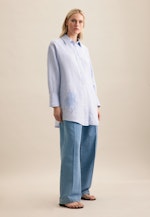 Shirt blouse Uni in Medium Blue |  Seidensticker Onlineshop