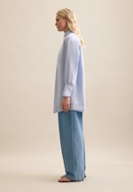 Shirt blouse Uni in Medium Blue |  Seidensticker Onlineshop