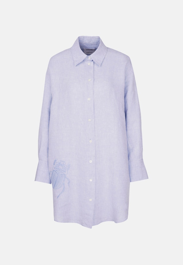 Shirt blouse Uni in Medium Blue |  Seidensticker Onlineshop