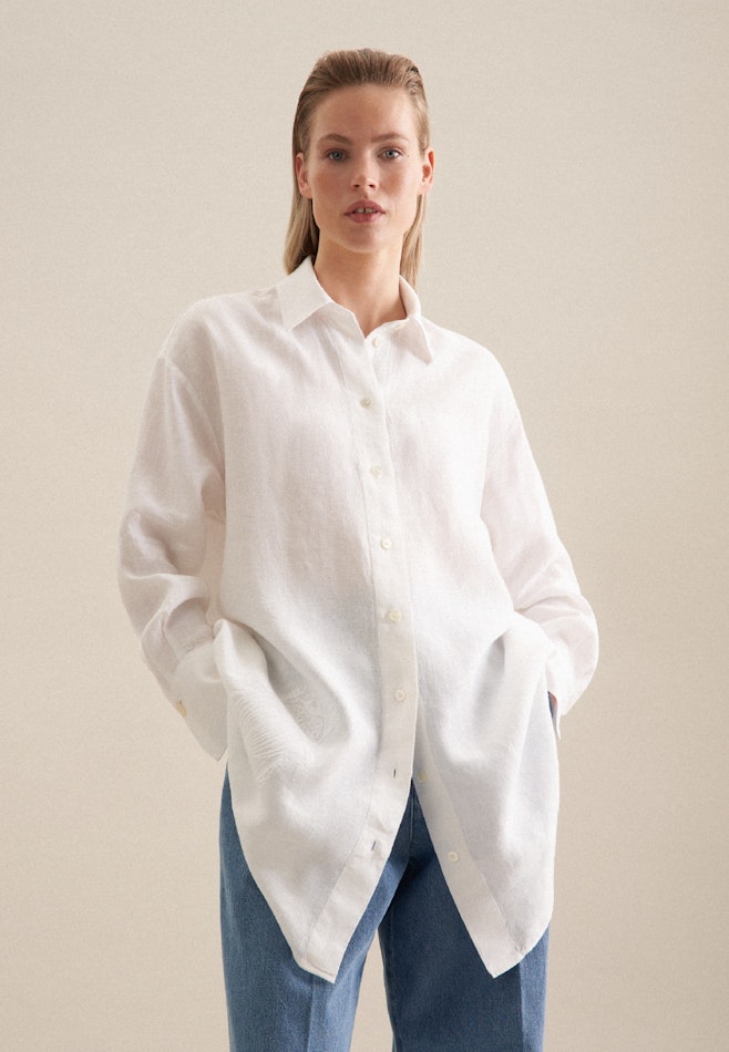 Linen Long Blouse in White | Seidensticker online shop