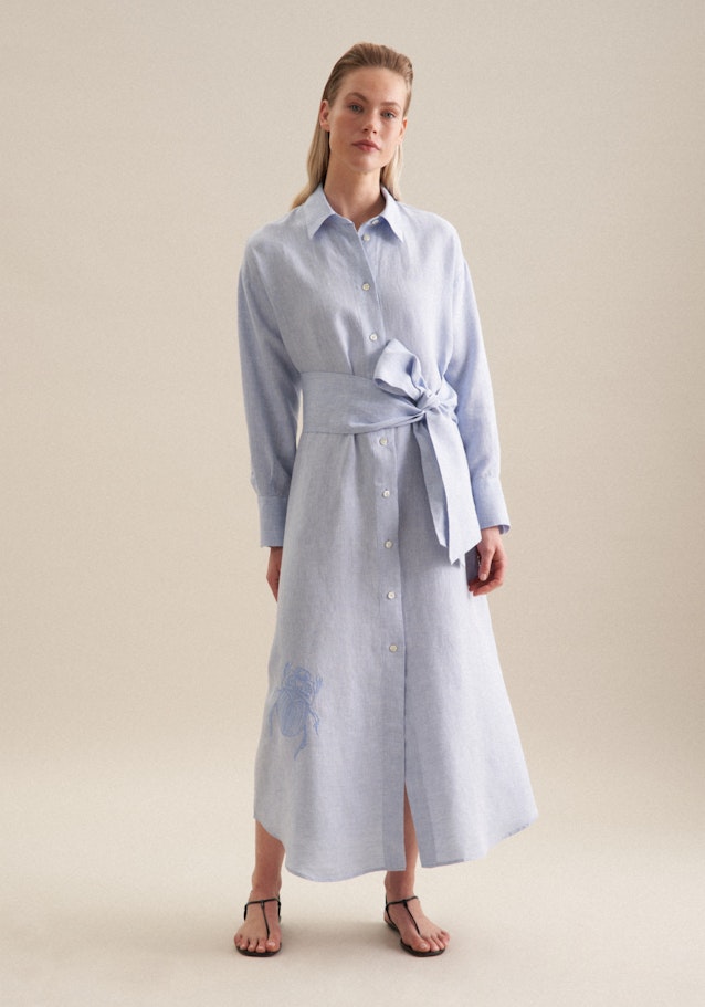 Kragen Kleid Oversized in Mittelblau | Seidensticker Onlineshop