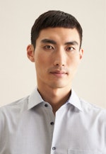 Regular Chemise d'affaires carreaux in Bleu Moyen |  Seidensticker Onlineshop