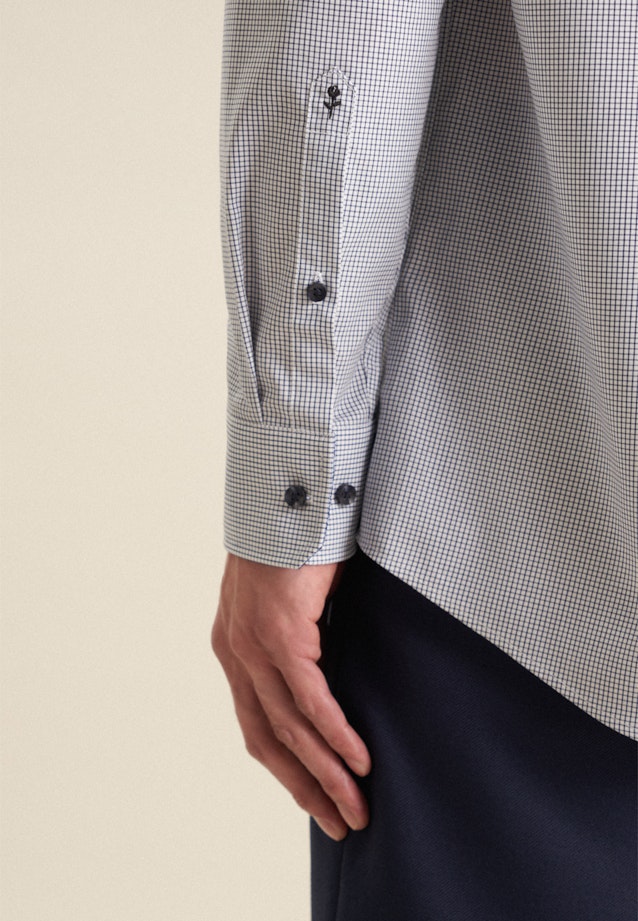 Regular Chemise d'affaires carreaux in Bleu Moyen |  Seidensticker Onlineshop