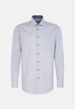 Chemise Business Regular Col Kent  manches extra-longues in Bleu Moyen |  Seidensticker Onlineshop