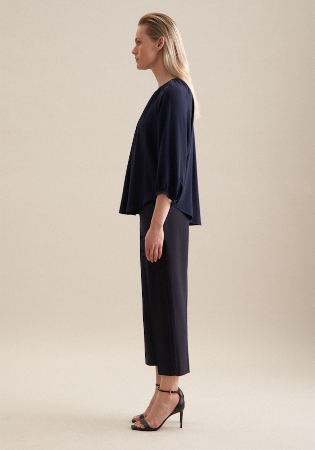 Regular Shirtbluse Uni in Dunkelblau | Seidensticker Onlineshop