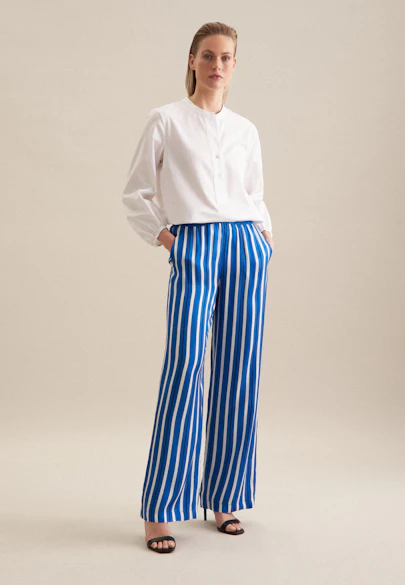 Regular Trousers Stripes in Medium Blue |  Seidensticker Onlineshop