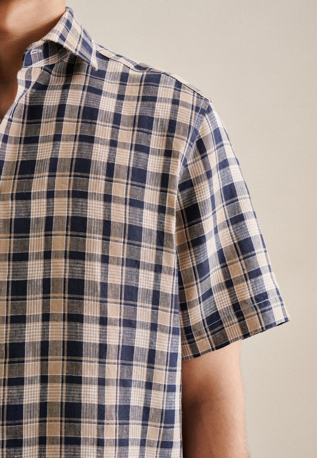 Regular Business shirt Check in Dark Blue |  Seidensticker Onlineshop