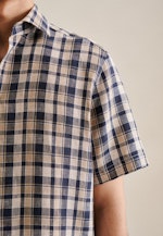 Regular Business shirt Check in Dark Blue |  Seidensticker Onlineshop