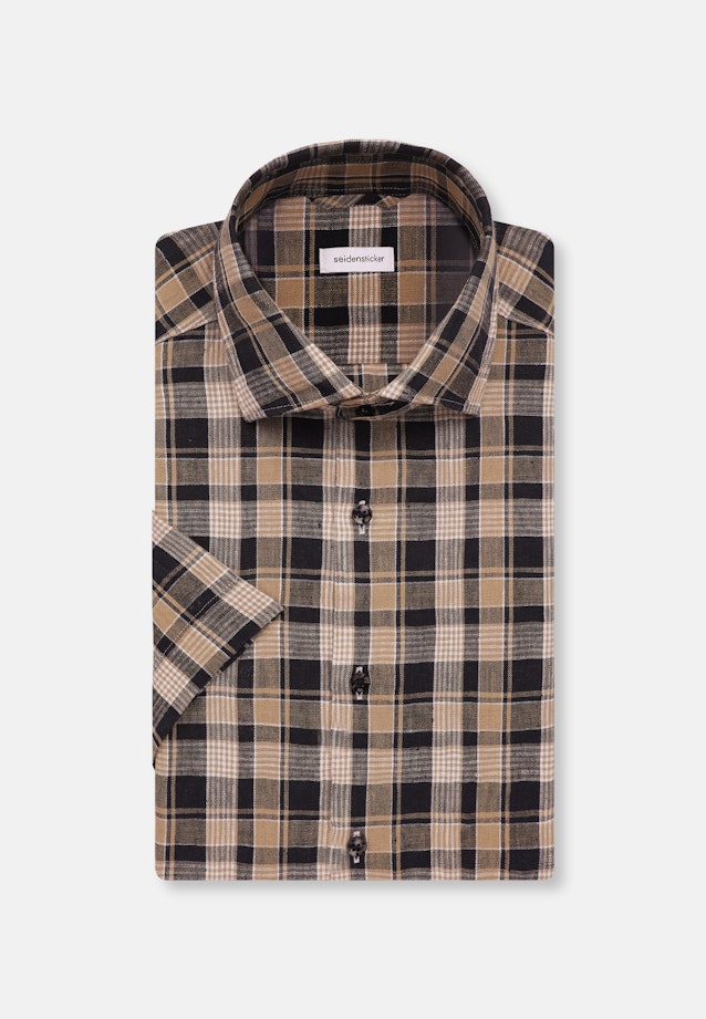 Regular Business shirt Check in Dark Blue |  Seidensticker Onlineshop