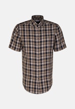 Regular Business shirt Check in Dark Blue |  Seidensticker Onlineshop