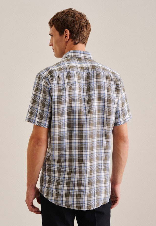 Regular Chemise d'affaires carreaux in Vert |  Seidensticker Onlineshop