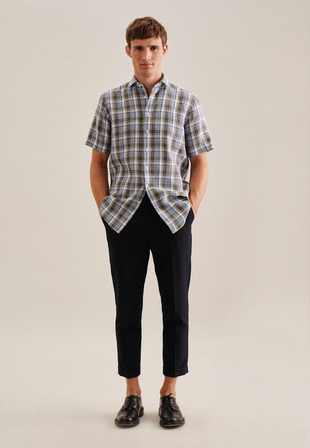 Regular Chemise d'affaires carreaux in Vert |  Seidensticker Onlineshop