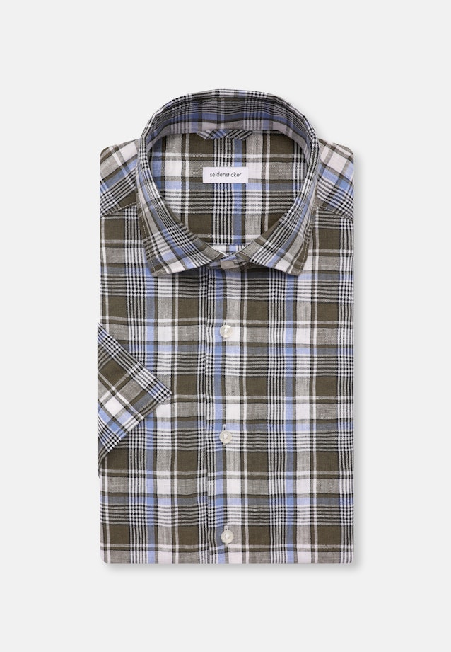 Regular Chemise d'affaires carreaux in Vert |  Seidensticker Onlineshop