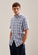 Regular Business Hemd Karo in Hellblau |  Seidensticker Onlineshop