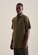 Regular Business shirt Uni in Green |  Seidensticker Onlineshop