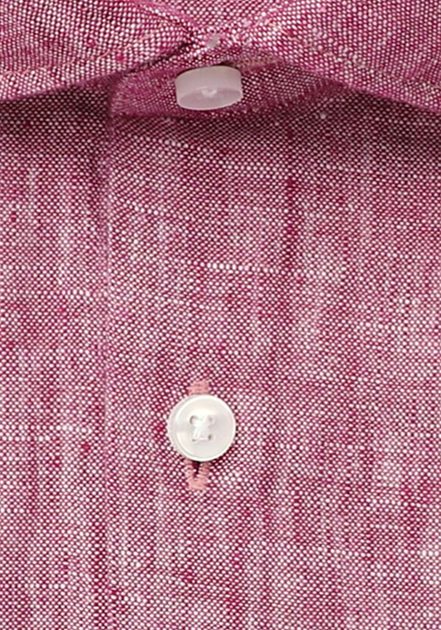 Linnen korte arm Business overhemd in Regular with Kentkraag in Roze/Pink |  Seidensticker Onlineshop