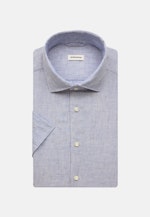 Linen Short sleeve Business Shirt in Regular with Kent-Collar in Light Blue |  Seidensticker Onlineshop