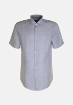 Linen Short sleeve Business Shirt in Regular with Kent-Collar in Light Blue |  Seidensticker Onlineshop