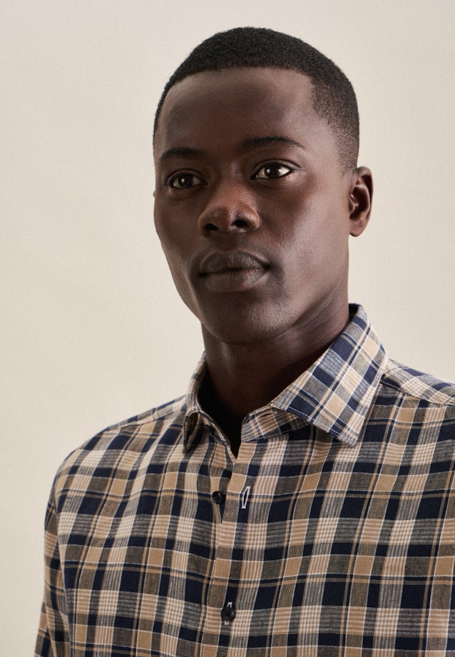 Slim Business Hemd Karo in Dunkelblau |  Seidensticker Onlineshop