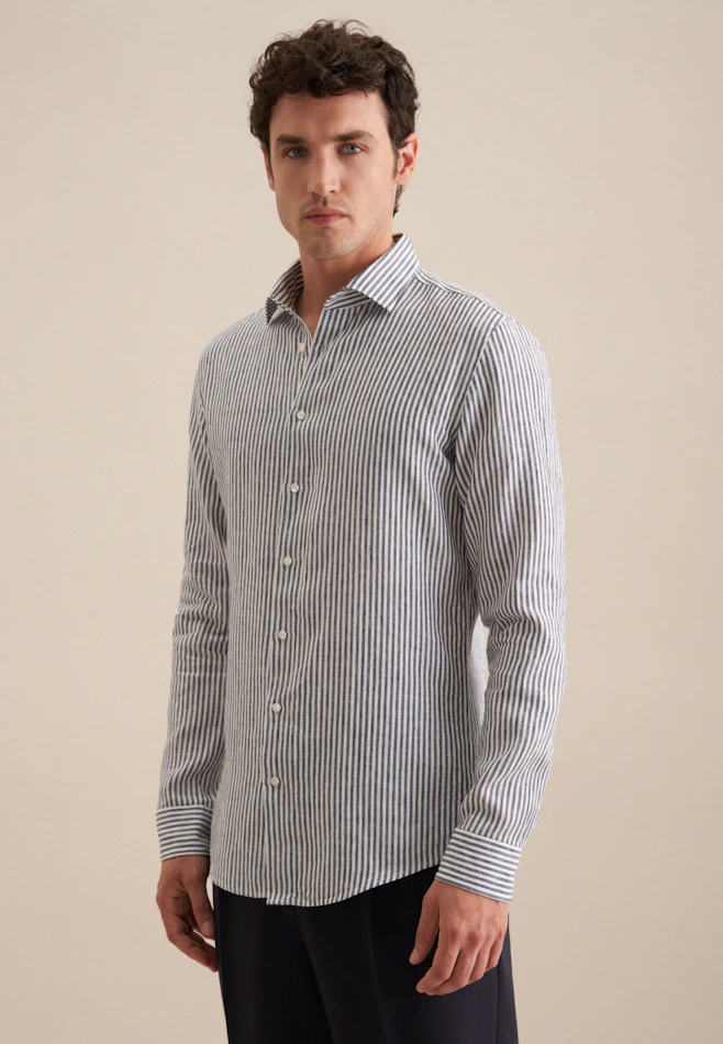 Slim Chemise d'affaires rayures dans Bleu Foncé | Boutique en ligne Seidensticker