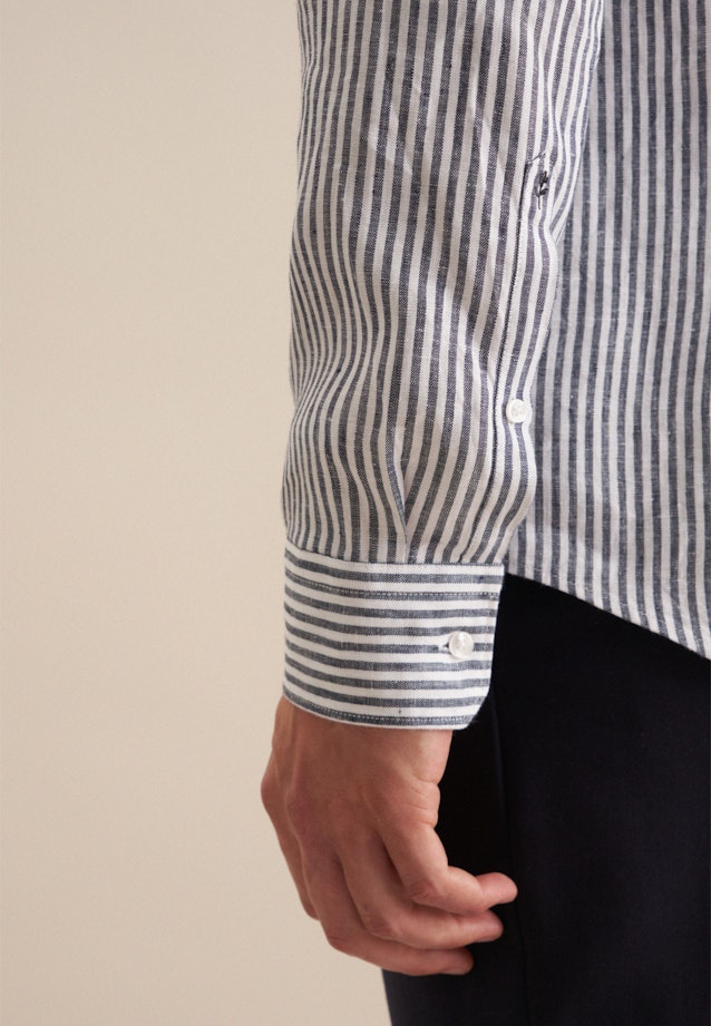 Slim Business Hemd Streifen in Dunkelblau |  Seidensticker Onlineshop