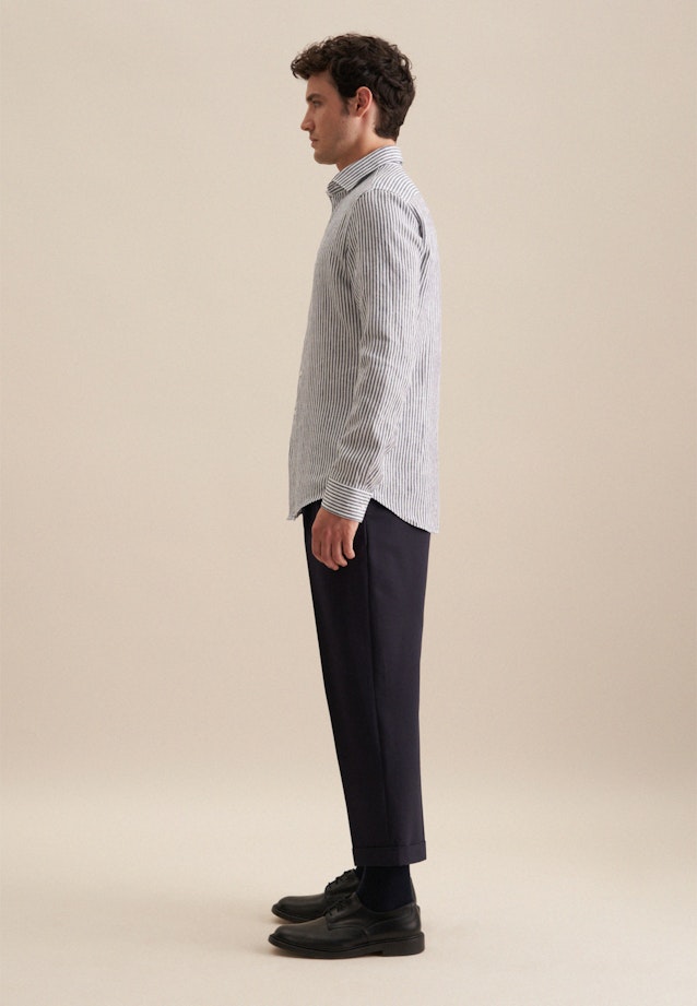 Slim Business Hemd Streifen in Dunkelblau |  Seidensticker Onlineshop