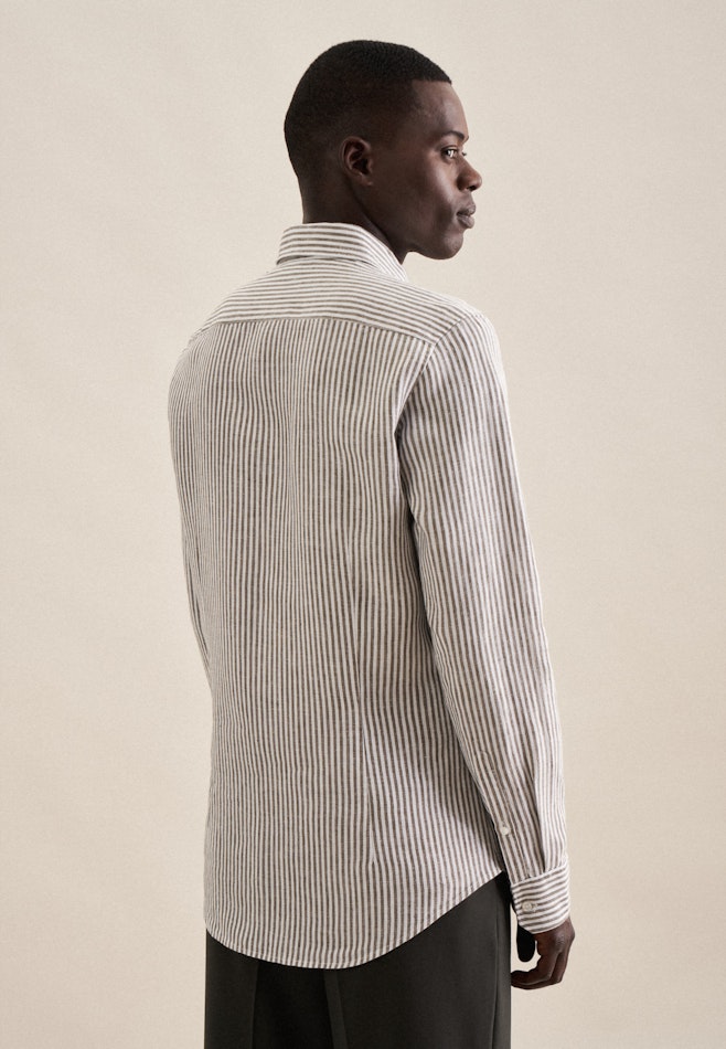 Slim Business Hemd Streifen in Grün | Seidensticker Onlineshop