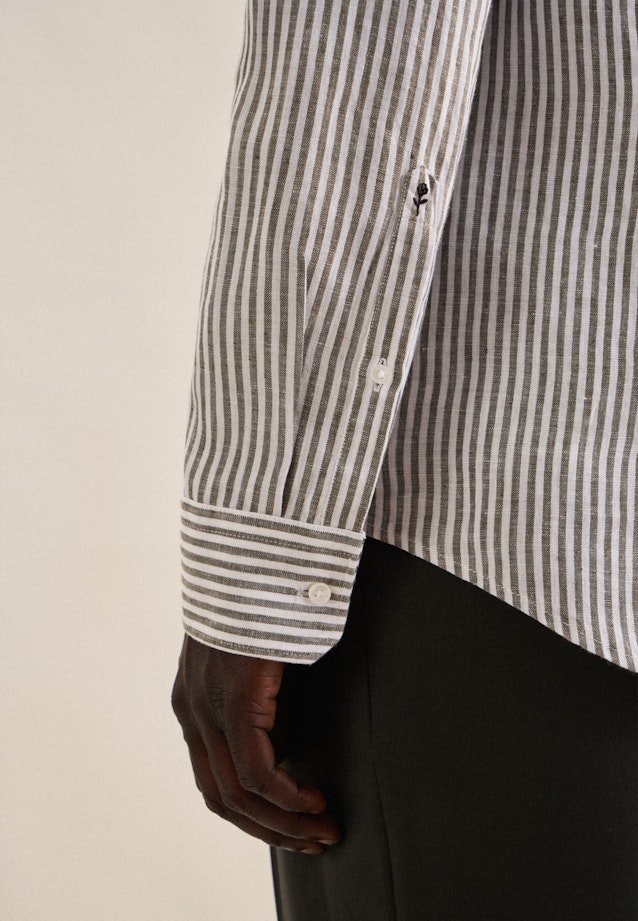 Slim Business Hemd Streifen in Grün |  Seidensticker Onlineshop