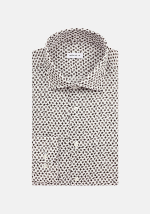 Business Shirt in Slim with Kent-Collar in Brown |  Seidensticker Onlineshop
