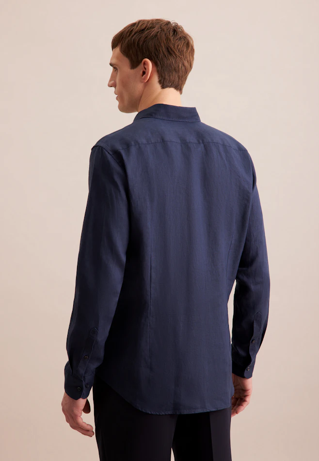 Slim Chemise d'affaires Uni dans Bleu Foncé | Boutique en ligne Seidensticker
