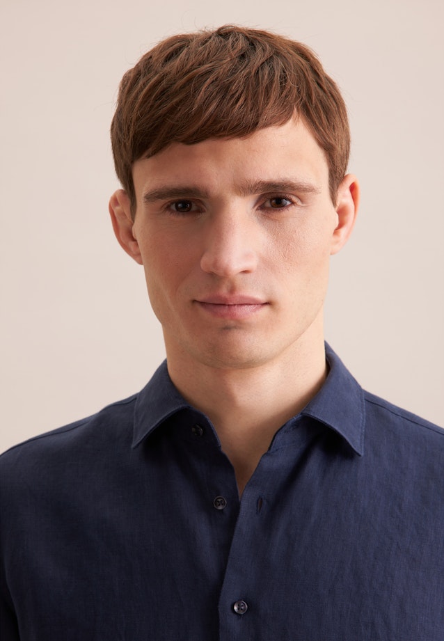 Slim Business Hemd Uni in Dunkelblau |  Seidensticker Onlineshop