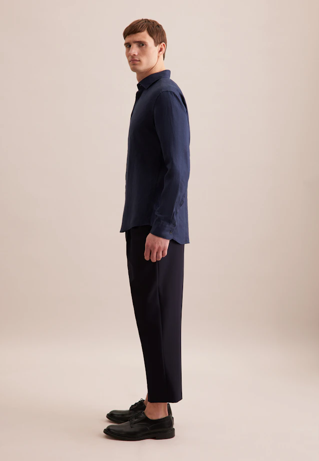 Slim Business Hemd Uni in Dunkelblau |  Seidensticker Onlineshop