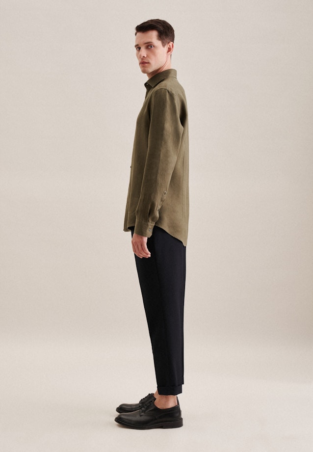 Slim Business Hemd Uni in Grün |  Seidensticker Onlineshop