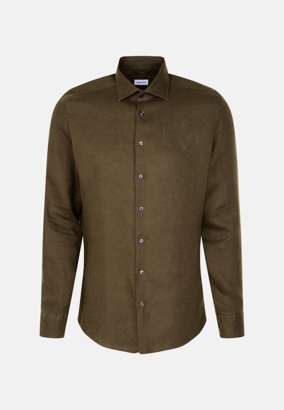 Business Shirt in Slim with Kent-Collar in Green |  Seidensticker Onlineshop