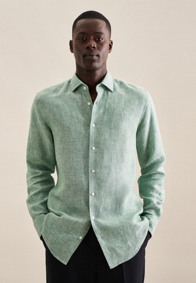 Slim Business shirt Uni in Green |  Seidensticker Onlineshop
