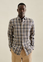 Shaped Chemise d'affaires carreaux in Bleu Foncé |  Seidensticker Onlineshop