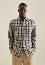 Shaped Business shirt Check in Dark Blue |  Seidensticker Onlineshop
