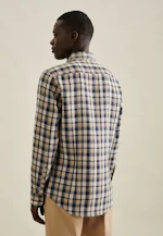 Shaped Business shirt Check in Dark Blue |  Seidensticker Onlineshop