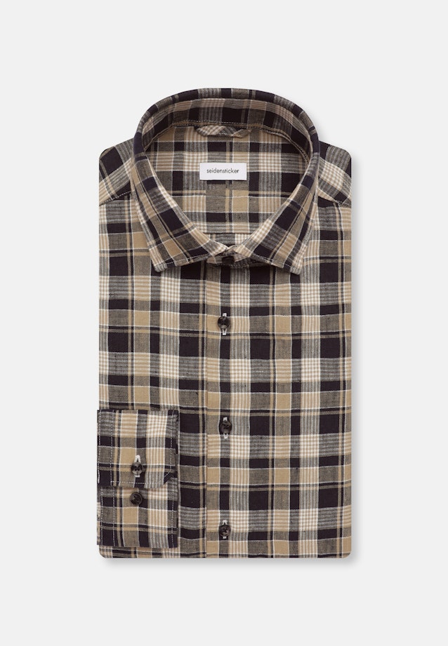 Shaped Chemise d'affaires carreaux in Bleu Foncé |  Seidensticker Onlineshop