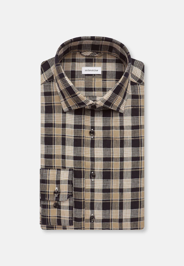 Shaped Business shirt Check in Dark Blue |  Seidensticker Onlineshop