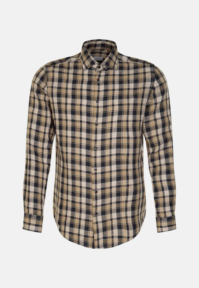 Shaped Business shirt Check in Dark Blue |  Seidensticker Onlineshop