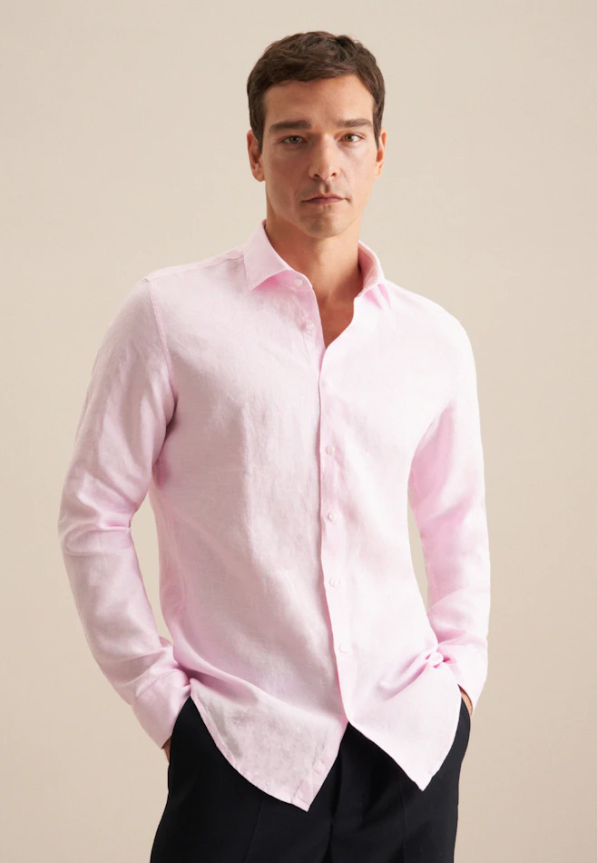 Shaped Business Hemd Uni in Rosa/Pink | Seidensticker Onlineshop